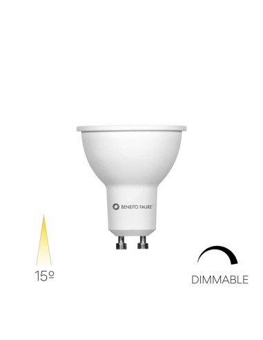 Beneito Faure 4672 par16 led regulable 220v 7w 2700k 15º GU10