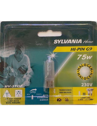 Sylvania Hi-Pin G9 halógena mate 230V 75W G9