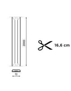 LM2338 tira de led cob ip65 220v 2700k 20w/metro 2