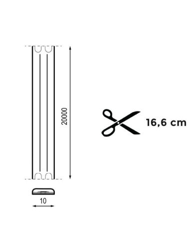 LM2338 tira de led cob ip65 220v 2700k 20w/metro