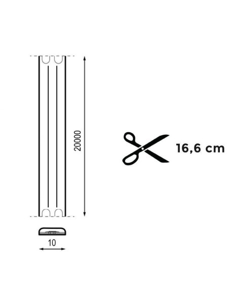 LM2338 tira de led cob ip65 220v 2700k 20w/metro