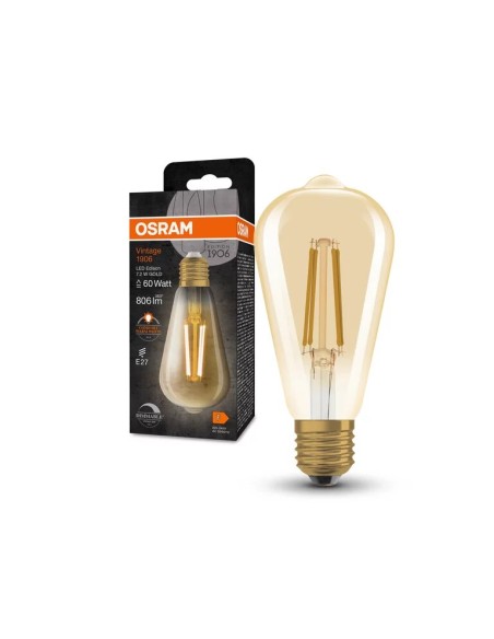 OSRAM VINTAGE 1906 LED GLOBE 7W GLOBO LED 125MM REGULABLE 22