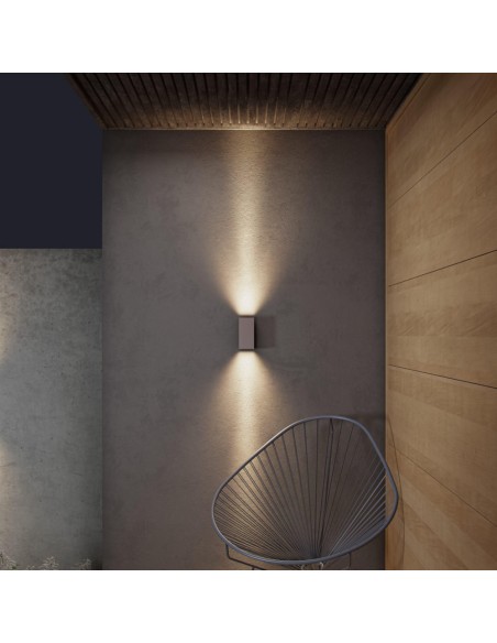 4994 Beneito Faure mod. Sunset square corten superficie exterior IP65 2X8W 2700K,3200K, 4000K