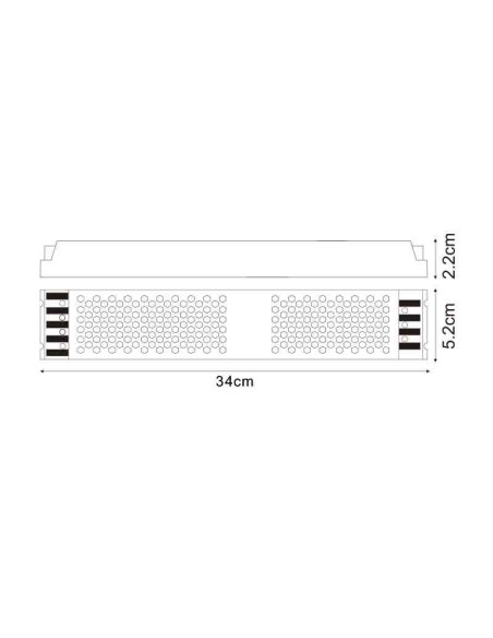 LM2255 fuente de alimentación slim 24v 400w para tiras de led