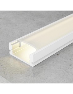 LM3702 Perfil aluminio superficie 2 metros lacado blanco