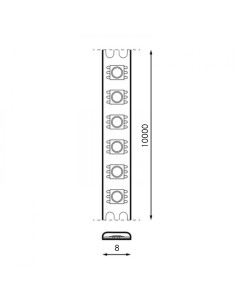 TIRA DE LED PARA INTERIOR (IP20) 12V 6000K 120 LED/METRO 10W 2