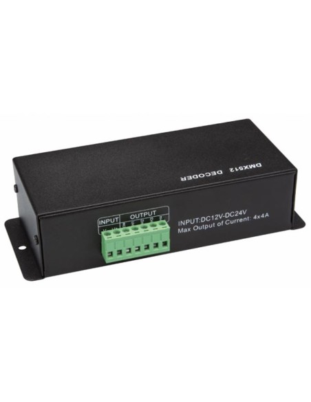 HQ POWER CONTROLADOR DMX 4 CANALES PARA TIRAS DE LED