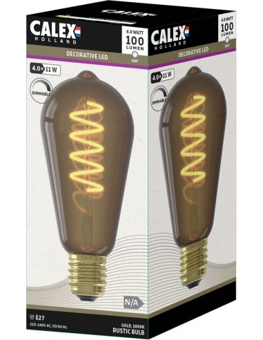 Calex 2001001600 st64 led regulable espiral...