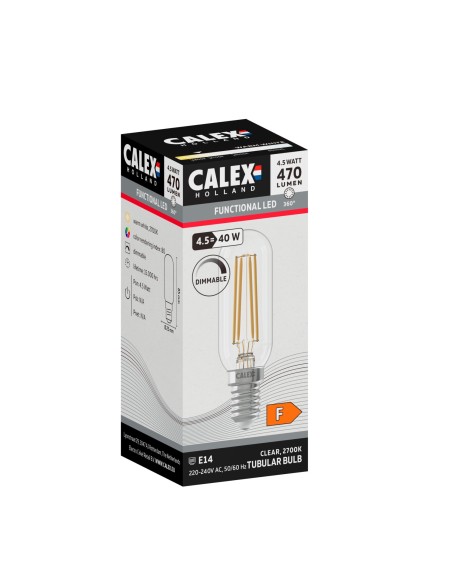 Calex 1101003700 tubular regulable 85mm 220v 4,5w 2700k E14