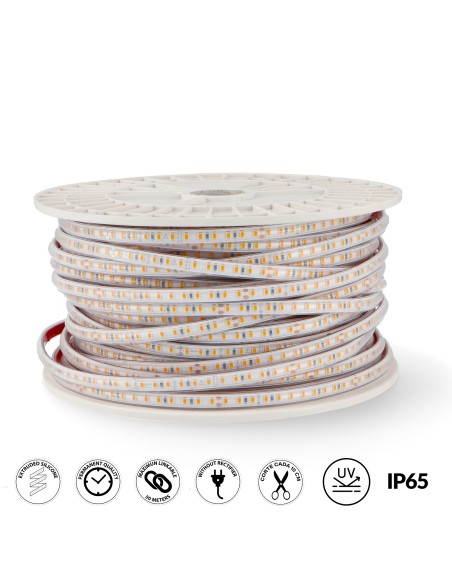 LM2612 tira de led ip65 220v 4000k 12w/metro smd2835