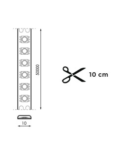 LM2612 tira de led ip65 220v 4000k 12w/metro smd2835 2