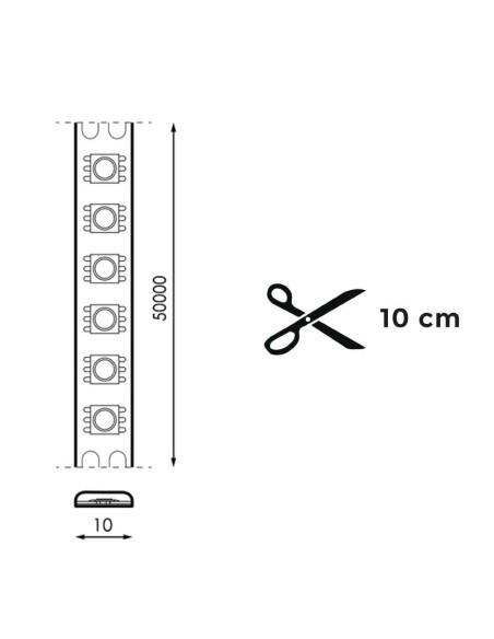 LM2612 tira de led ip65 220v 4000k 12w/metro smd2835