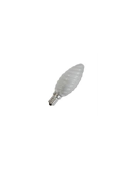CORONA BOMBILLA INCANDESCENTE VELA RIZADA MATE 230V 60W E14