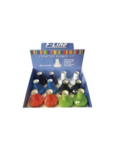 F-Line 1301023 conjunto floron + casquillo E27 azul