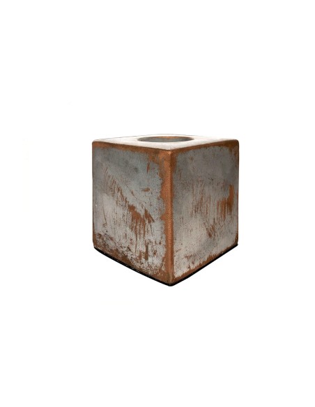 F-Bright 1900803  lámpara de mesa base cubo cemento marrón E27