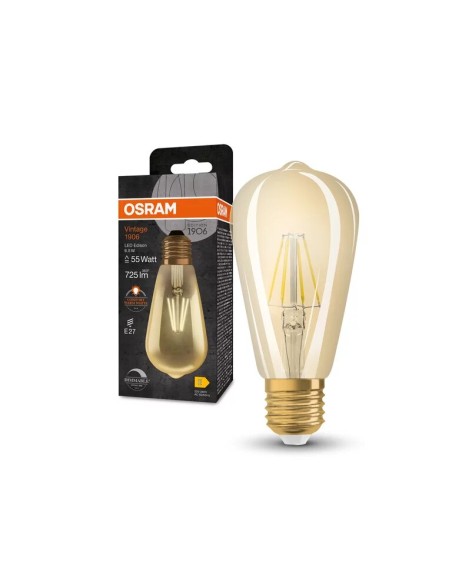 Osram-Ledvance vintage 1906 led edison gold regulable 220v 6,5w 2400k E27