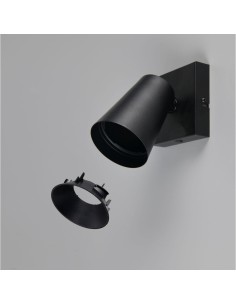 Trio 817170132  mod. Sharp aplique pared color negro 1XGU10 2