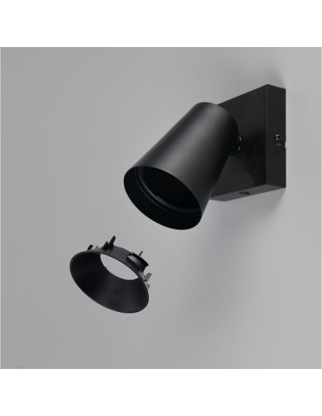 Trio 817170132  modelo Sharp aplique pared color negro 1XGU10