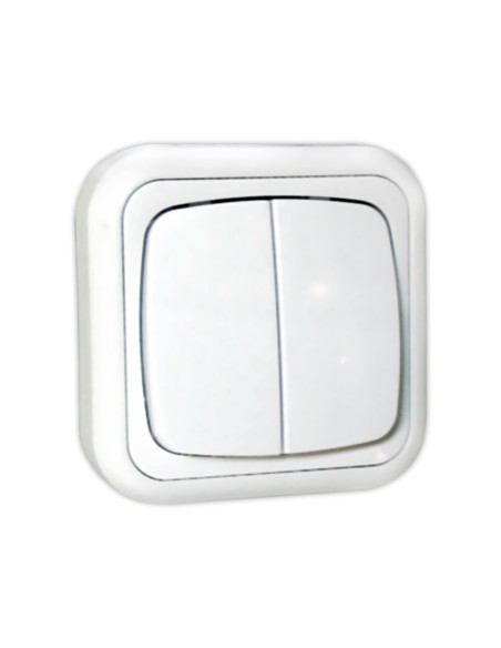 Electro dh 36.480/di interruptor doble superfice color blanco 10a250v
