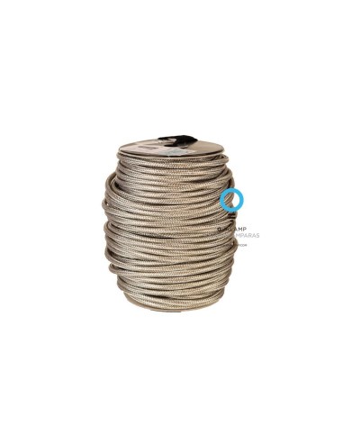 Cable eléctrico 2X0,75 forrado de tela metálica color plata 01