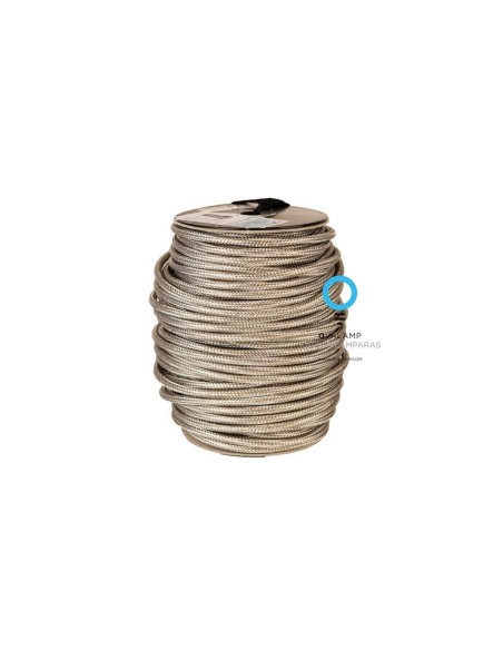 CABLE ELECTRICO 2 X 0,75 FORRADO DE TELA METALICA DECORATIVA