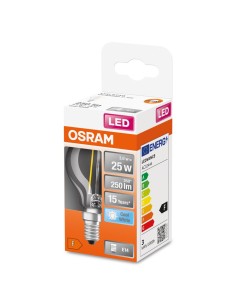 Osram led star classic p25 esférica clara 220v 2,5w 4000k...