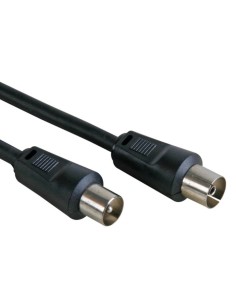 Velleman avbo27/5.5 cable tv 5m negro macho a hembra