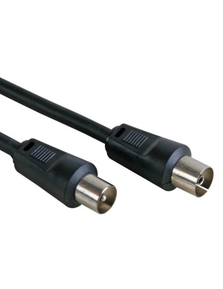 Velleman avbo27/5.5 cable tv 5m negro macho a hembra