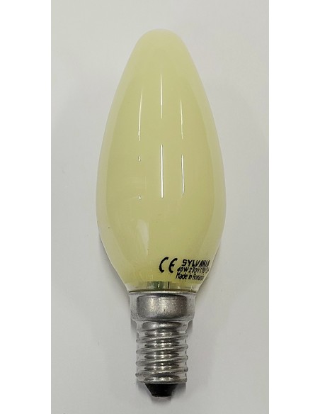Sylvania incandescente vela amarilla 230v 40w E14