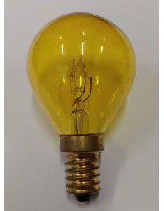 Prilux incandescente esférica amarilla transparente 230v...