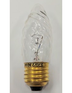 Trebol incandescente vela rizada clara 230v 60w E27