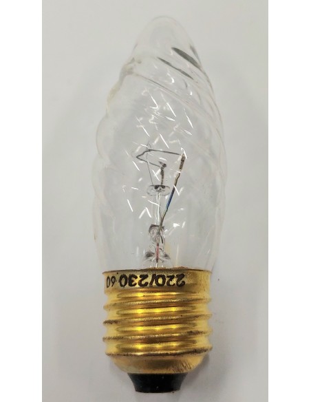Trebol incandescente vela rizada clara 230v 60w E27