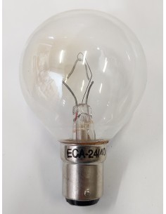 Eca incandescente esférica clara 24v 40w Bay15d