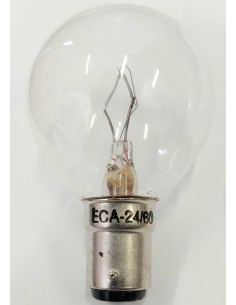 Eca incandescente esférica clara 24v 60w B15d