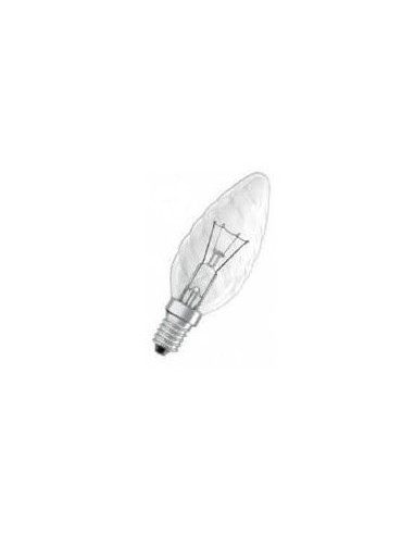 Elva incandescente vela rizada clara 125v 60w E14