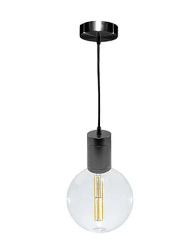 Laes 988390 lampara colgante aluminio gris grafito E40 60w, sin bombilla
