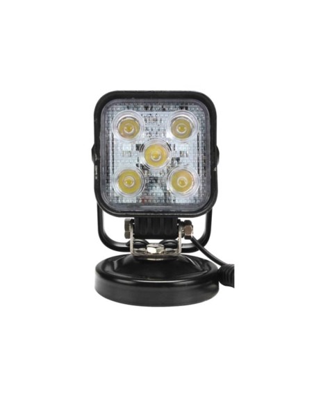 Perel leda251nw foco led con base magnetica 12-24v 5x3w enchufe mechero auto