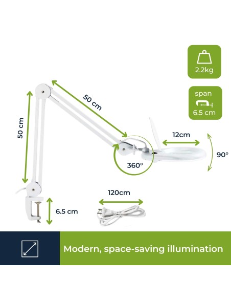 Velleman vtlamp2wn lupa de gato 5 dioptrias color blanco