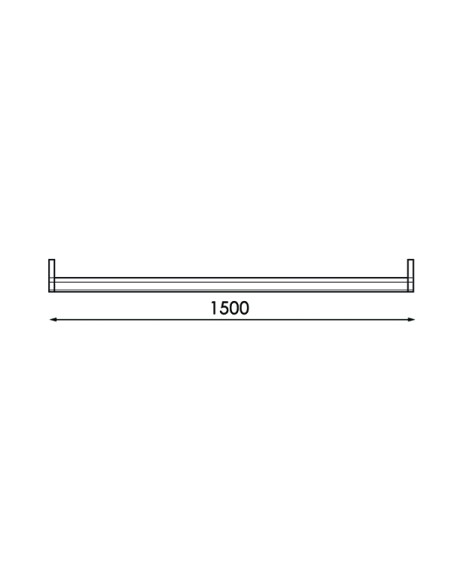 Ledme lm1024 Soporte para tubo de led 1500mm. Conexion un lado