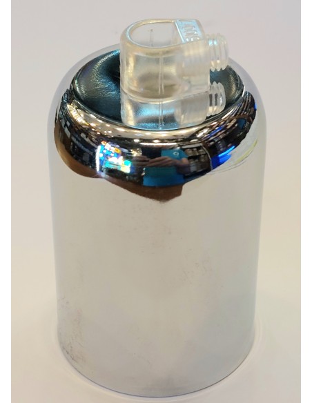 Cubrecasquillo E27 cromo brillo