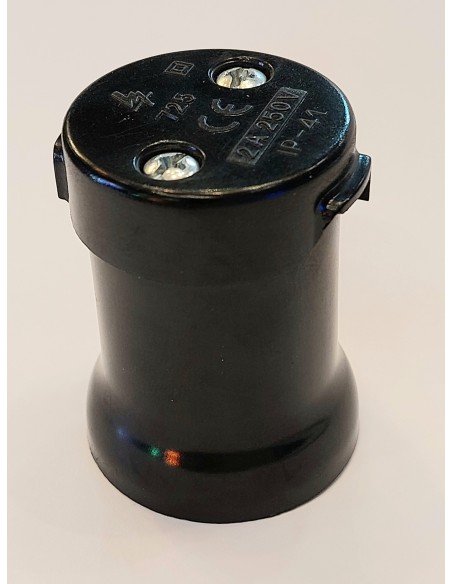 Portalamparas E27 exterior color negro