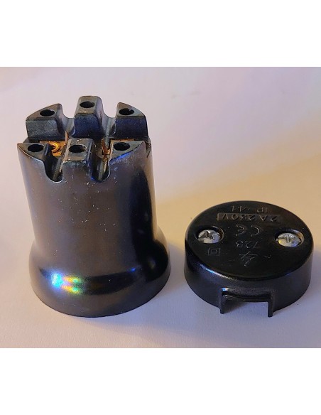 Portalamparas E27 exterior color negro