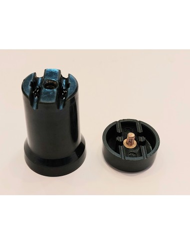 Portalamparas E27 exterior color negro