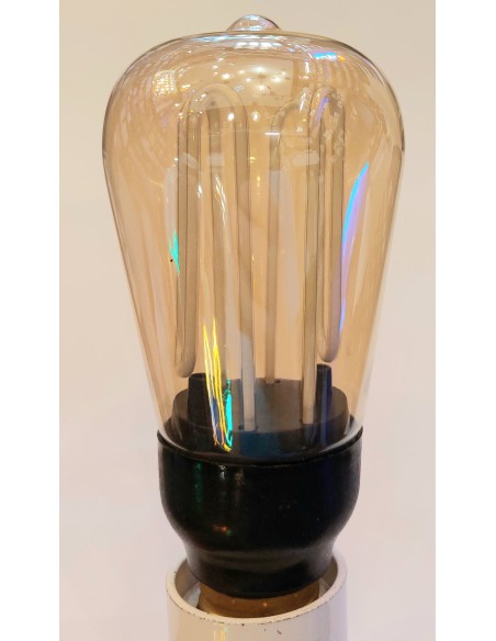 Impact bombilla cfl bajo consumo st64 edison ámbar 230v 7w 2100k E27