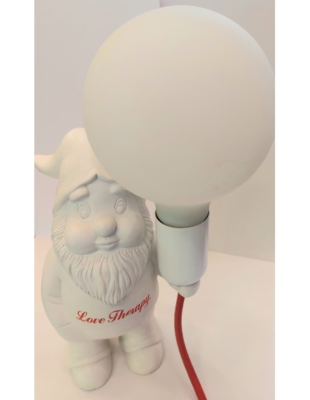 Amarcords nn202 lámpara en forma de enano color blanco + globo led 4w 2700k