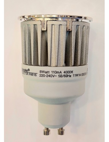 Megaman par16 led regulable 220v 8w 4000k 35º GU10