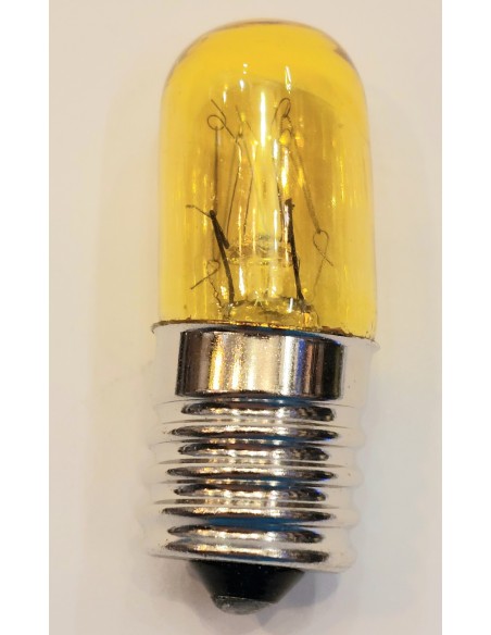 Lux incandescente tubular color amarillo 52x17mm 230v 15w E17
