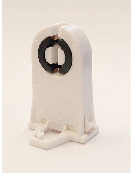 Portatubo t8 para fluorescentes y tubos led