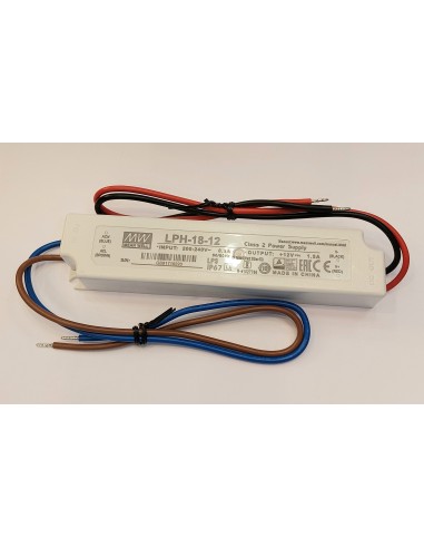 Mean Well lph-18-12 transformador tira de led ip67 12v 18w