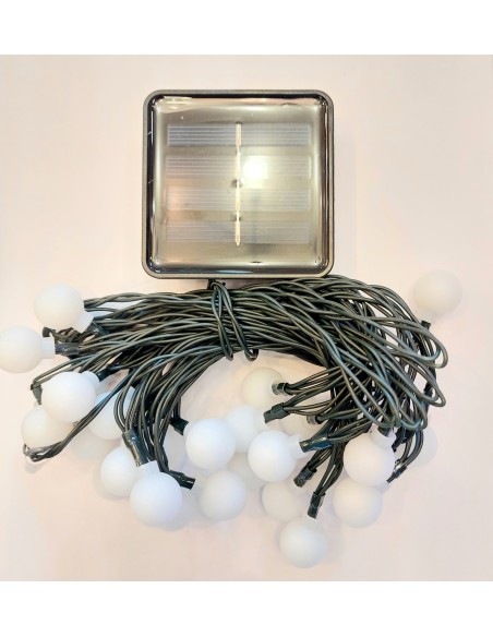 Electro dh 79.760/12/cal guirnalda solar ip44 30 led 6,5 metros blanco cálido